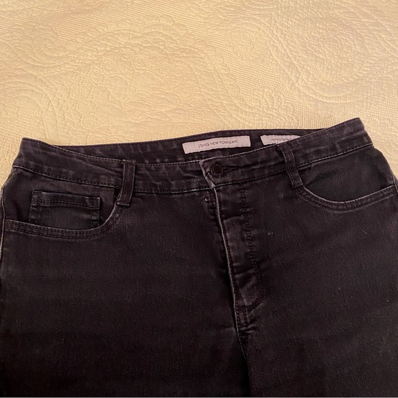 Jones New York Faded Black Jeans Sz 14 Lexington - Picture 2 of 9